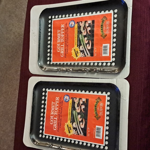 Gourmet Porcelain Coated Grill Topper (set of 2) - Picture 1 of 3